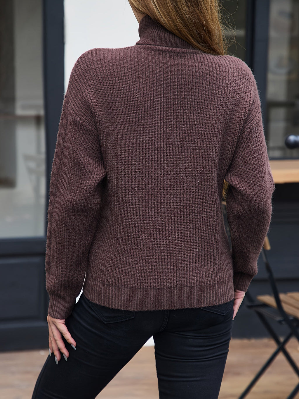 Élise | Cable-Knit Turtleneck