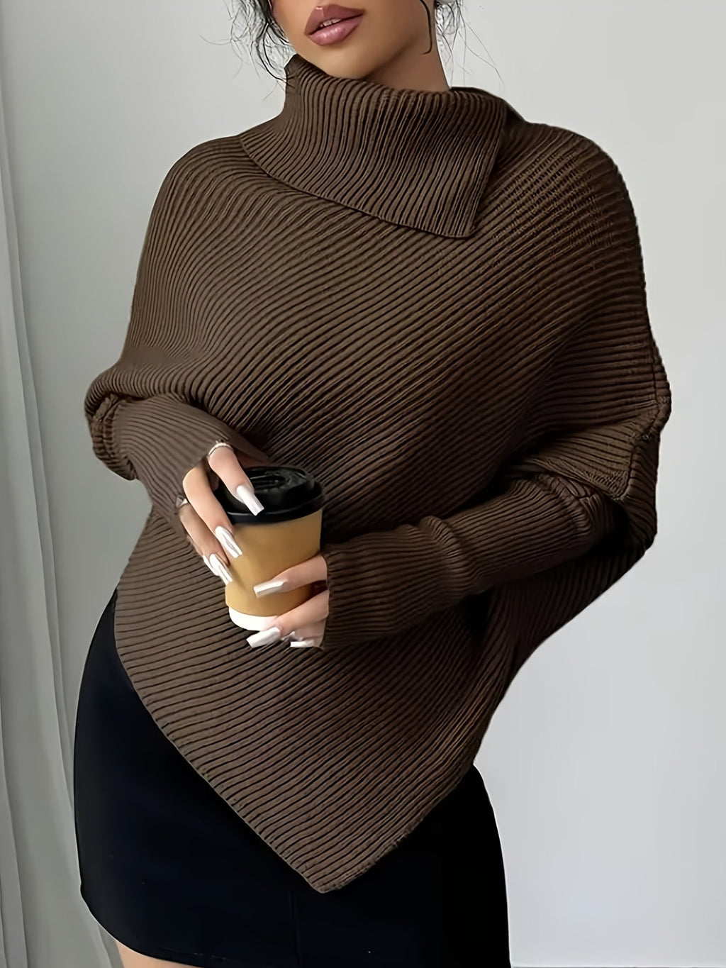 Olivia | Asymmetric Knit Pullover