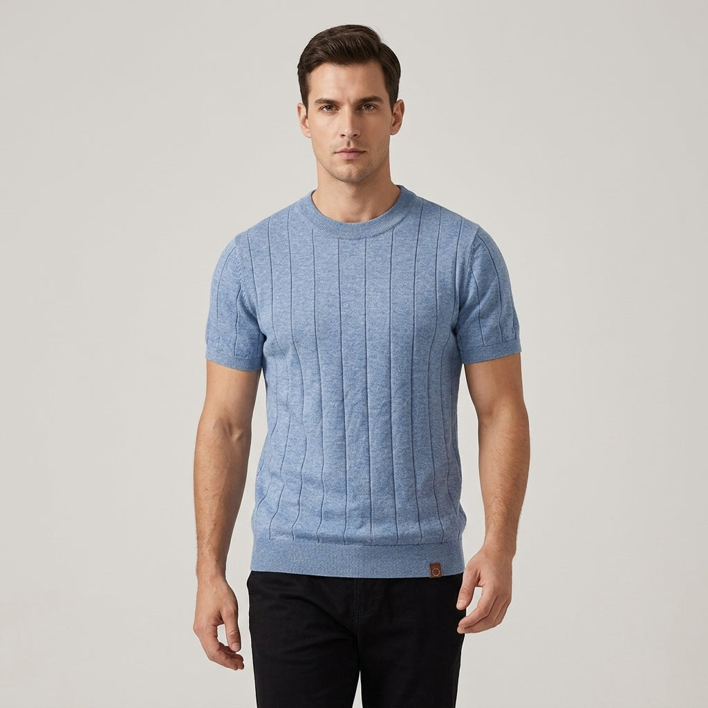 Luca Ribbed Cotton Tee