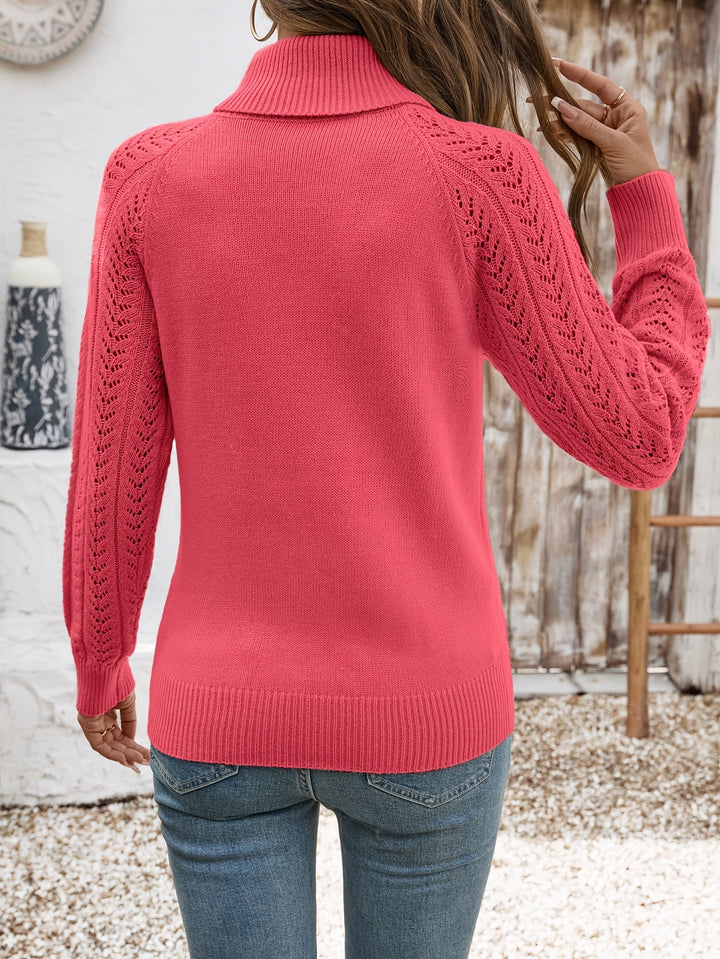 Aurelie | Soft Lace Sleeve Knit
