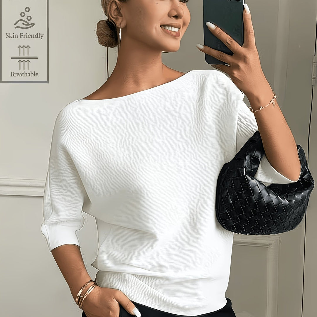 Romy | Soft Boat Neck Knit
