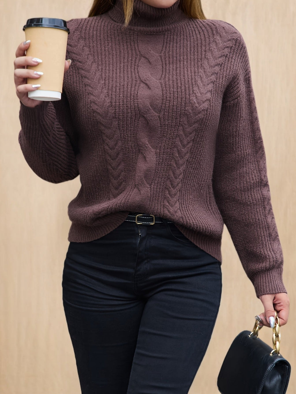 Élise | Cable-Knit Turtleneck