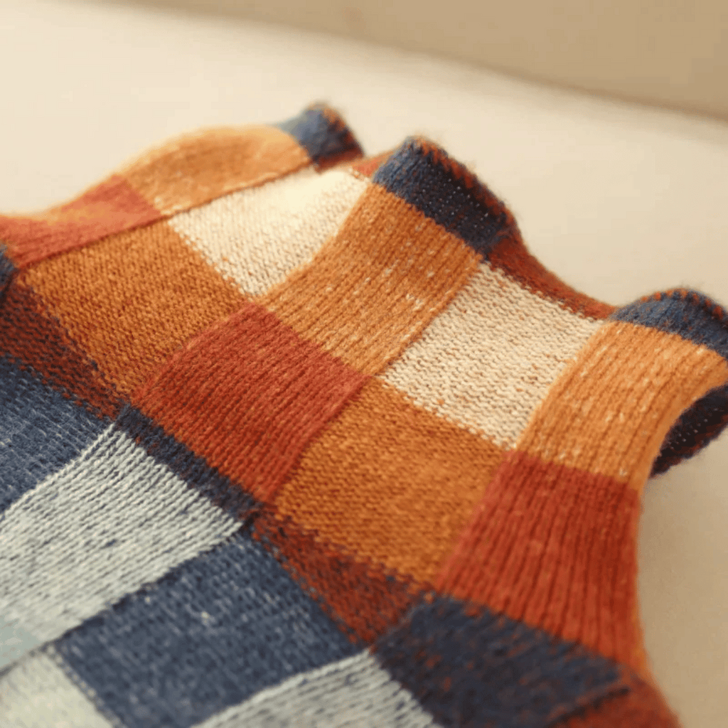 Women's Soft Cashmere Turtleneck Sweater | Chic Patchwork Winter Pullover
