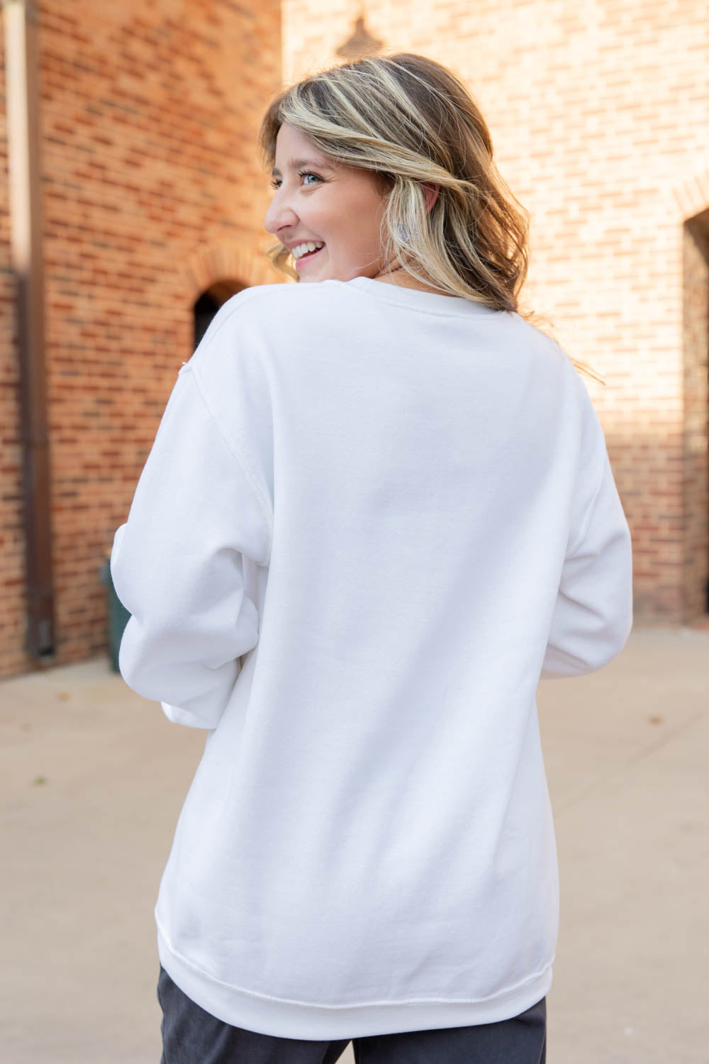 Women's Ghost Cotton Blend Halloween Sweatshirt
