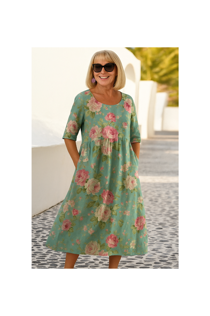 Eliza | Relaxed Midi Dress - Effortless Elegance, Everyday Comfort