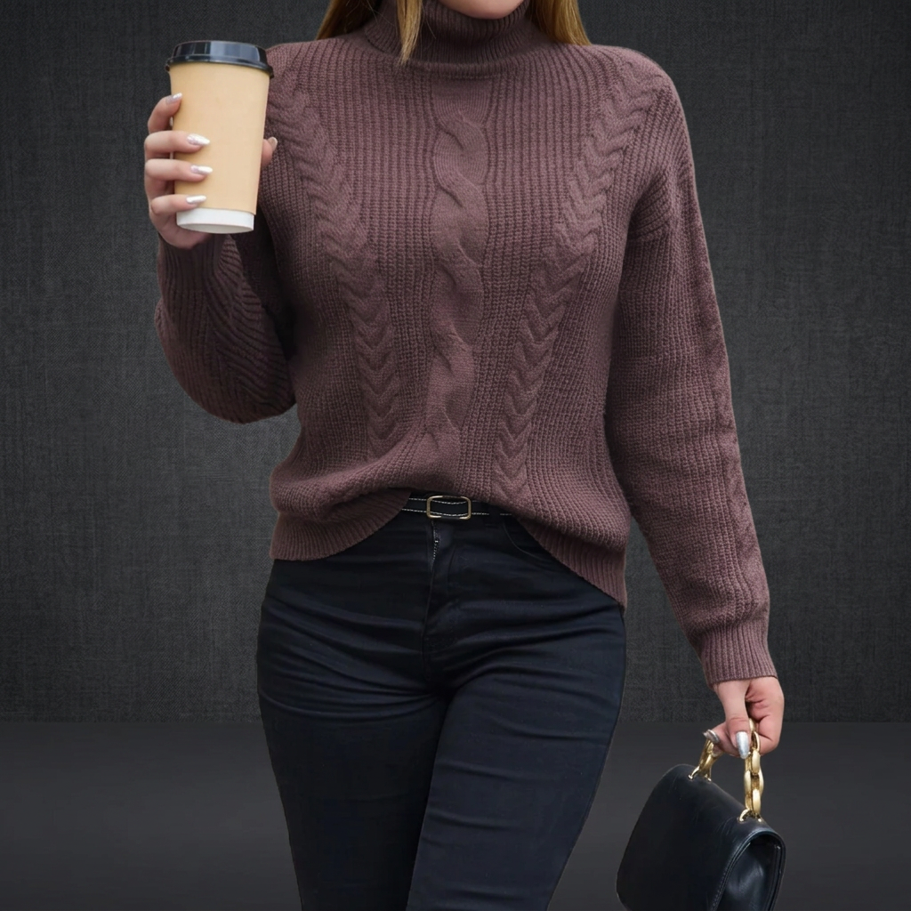 Élise | Cable-Knit Turtleneck