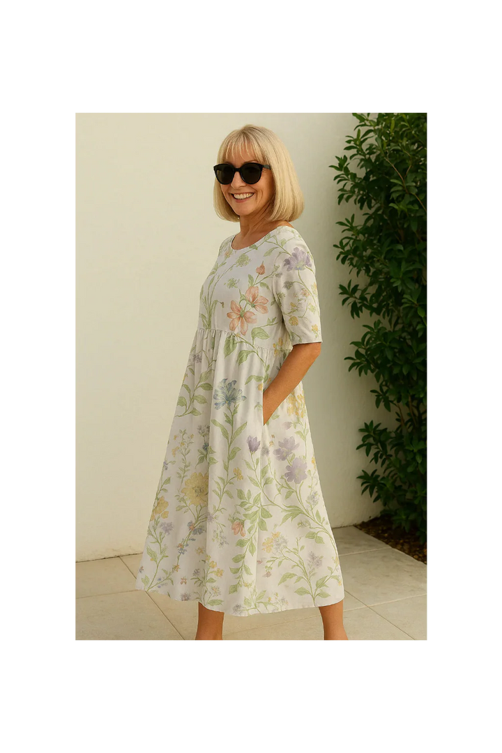 Eliza | Relaxed Midi Dress - Effortless Elegance, Everyday Comfort