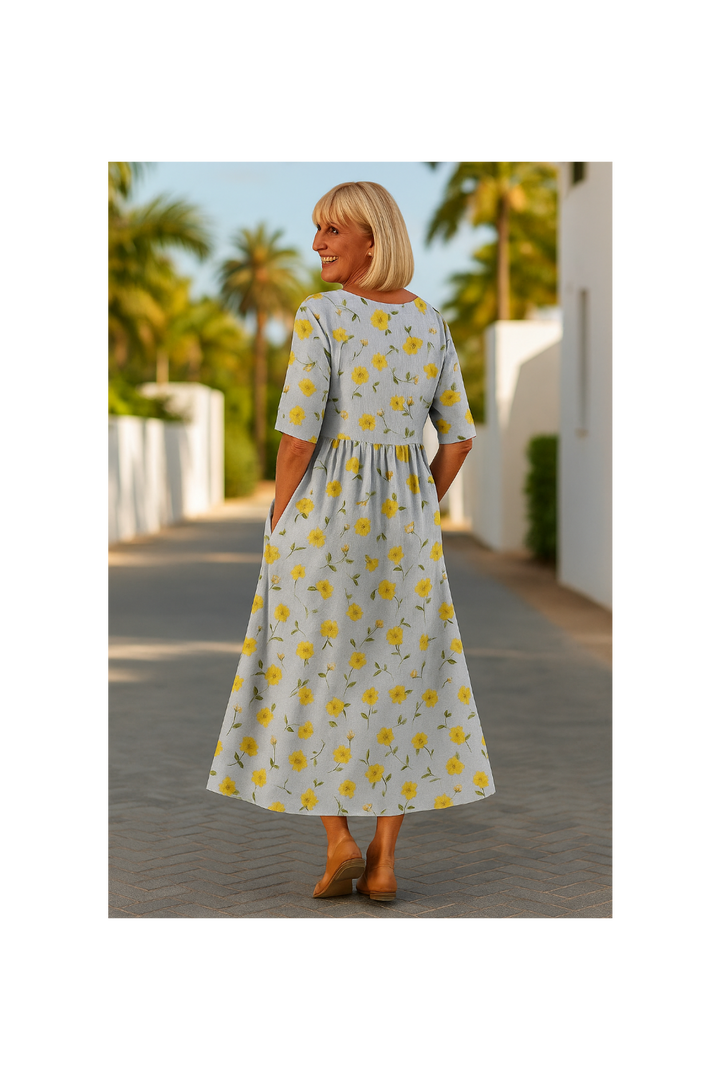 Eliza | Relaxed Midi Dress - Effortless Elegance, Everyday Comfort