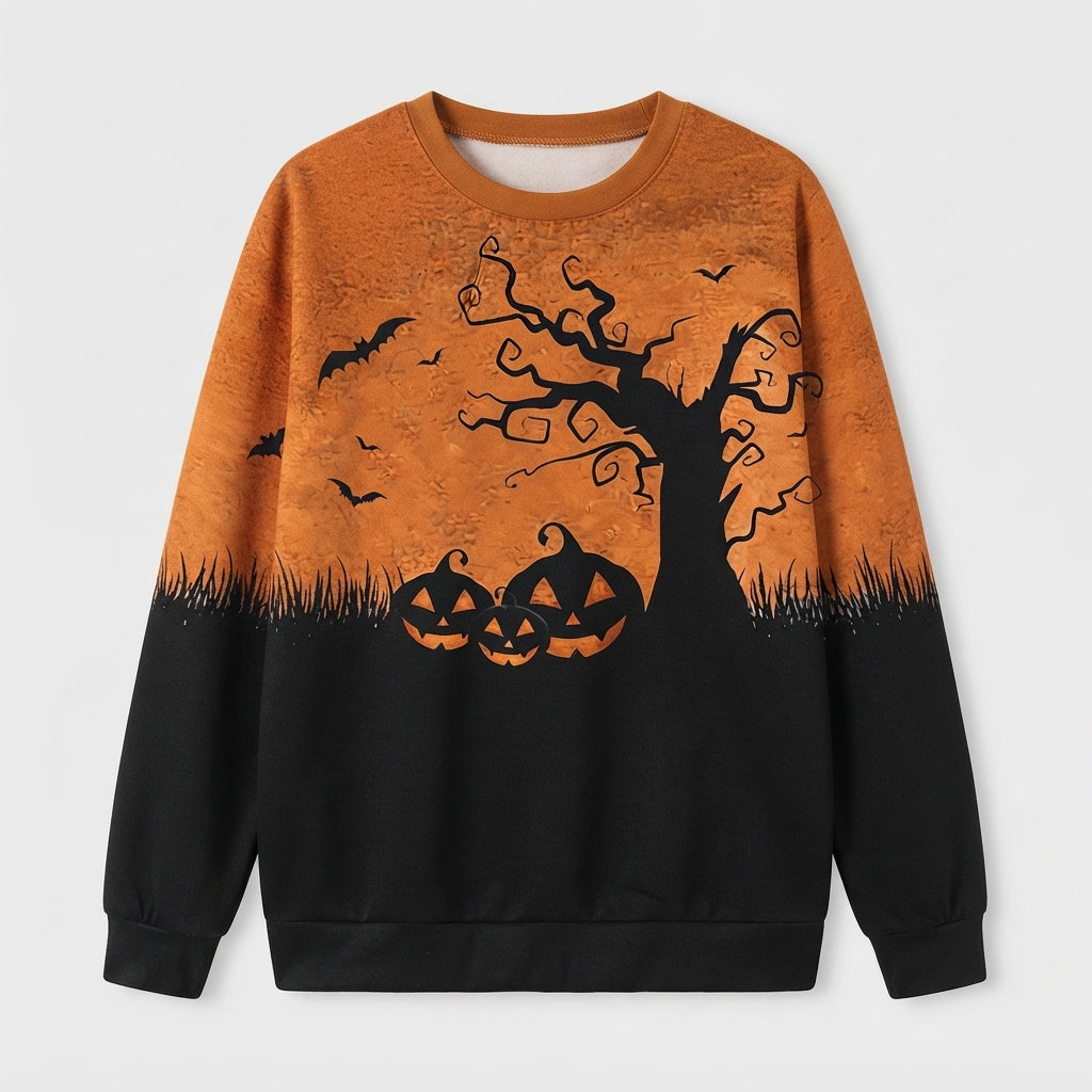 Women's Plus-Size Inclusive Halloween Crewneck Sweatshirt & Graphic Pullover