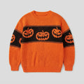 Halloween Jack-o-Lantern Knit Pullover Sweater & Spooky Fall Top