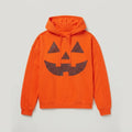 Women's Halloween Pumpkin Face Orange Hoodie & Spooky Fall Pullover