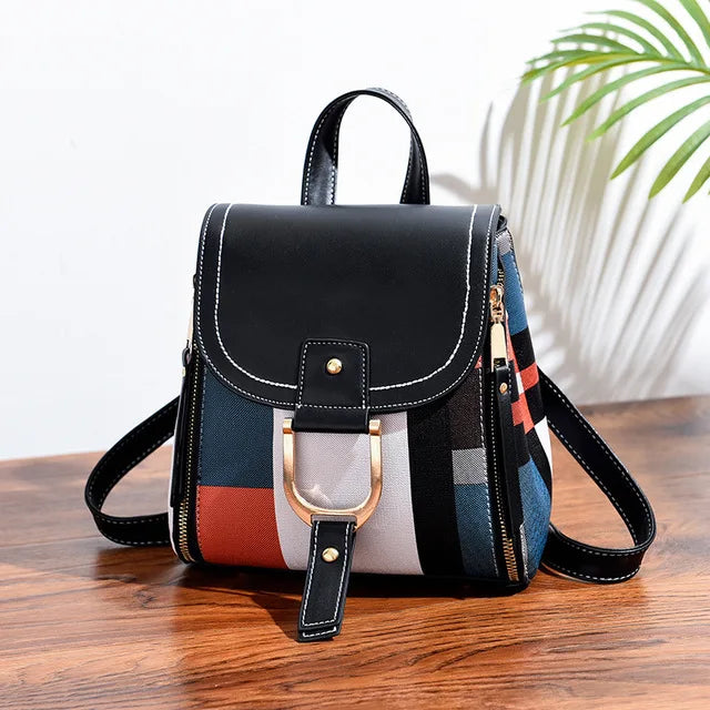Jenny Lane Plaid Backpack