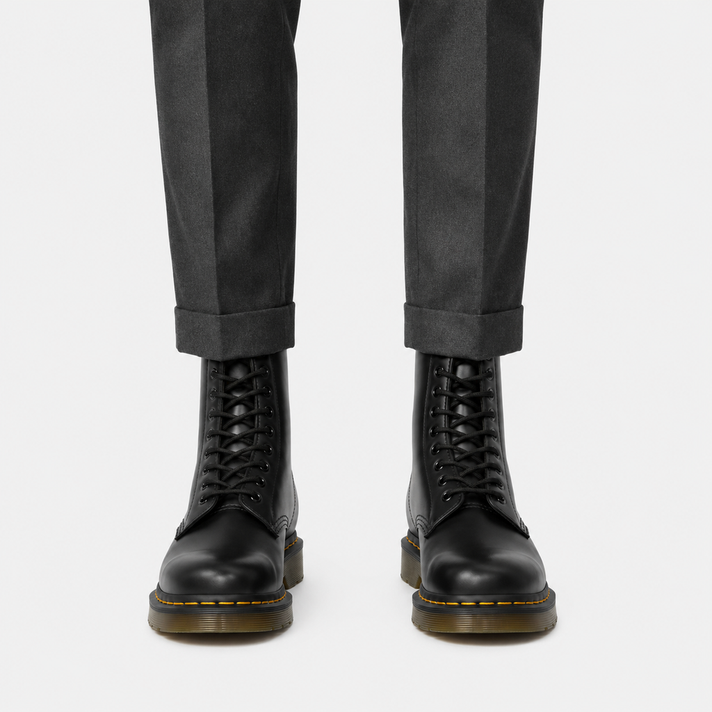 Women's Classic Lace-Up Leather-Look Combat Boots