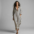 Margot Striped Shirt Maxi Dress