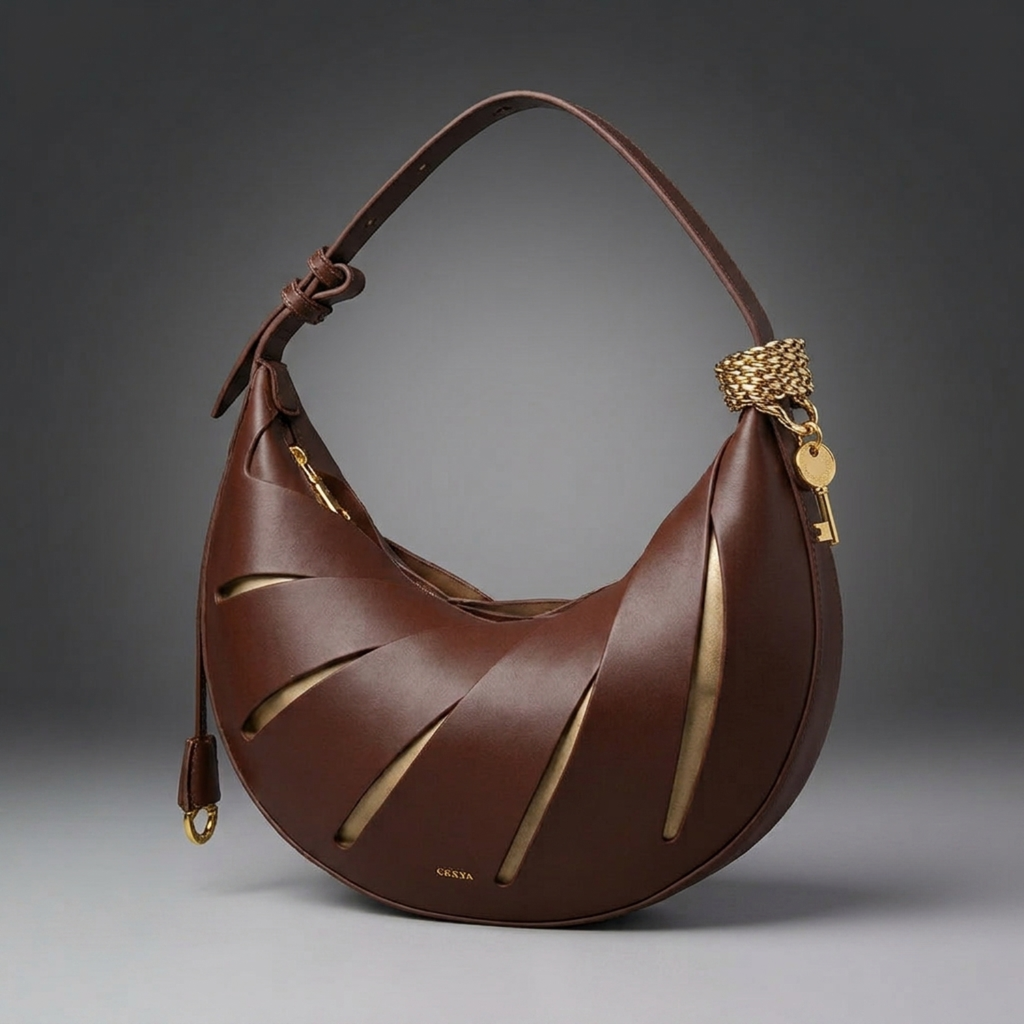 Hannah | Curved Crescent Shoulder Bag