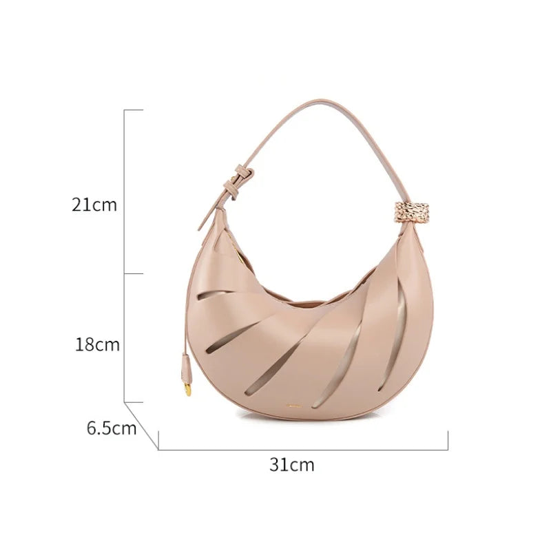 Hannah | Curved Crescent Shoulder Bag
