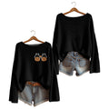 Women's Long-Sleeve Knit Halloween Streetwear Pullover Sweater & Festival Merch
