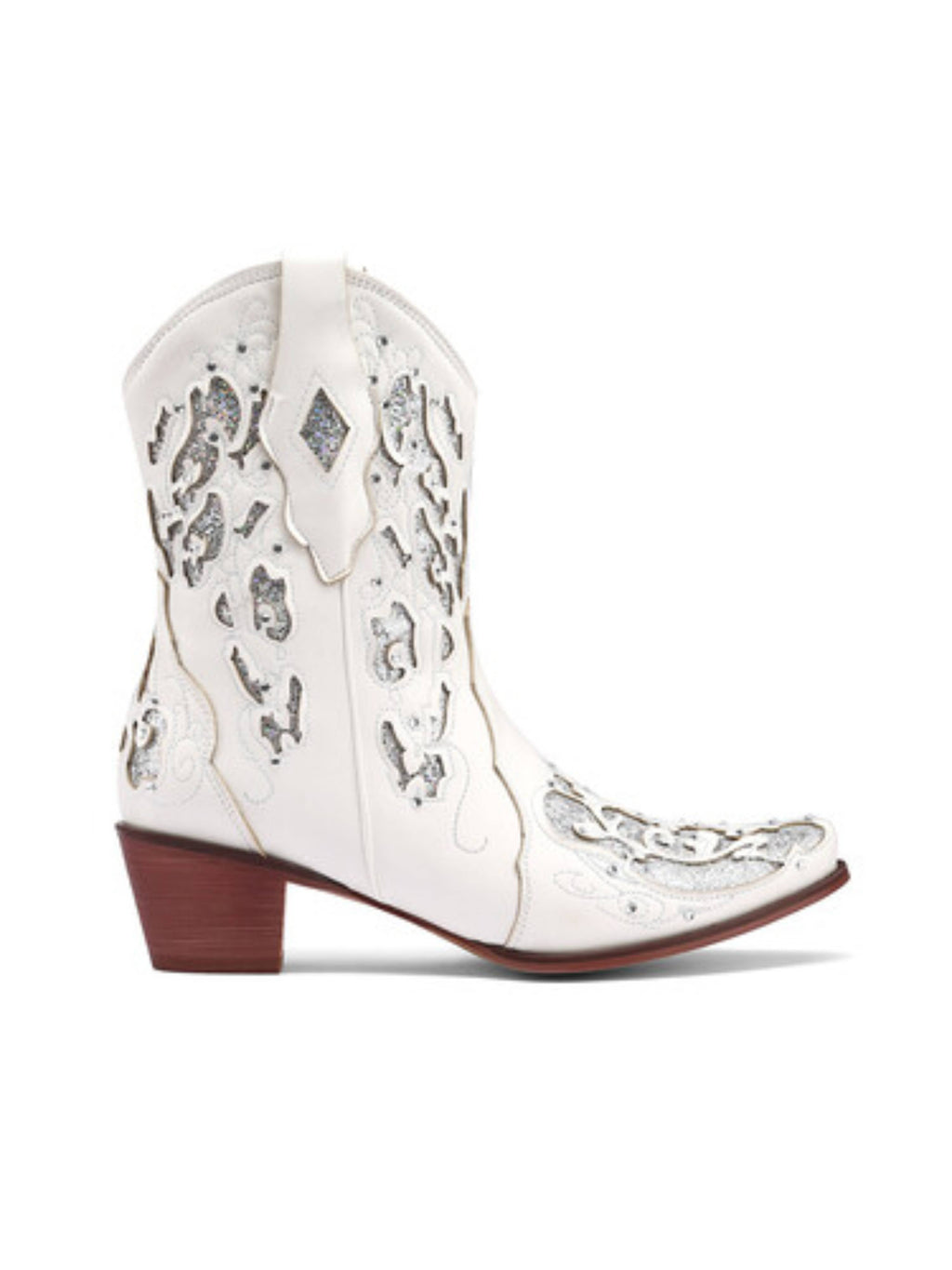 Bolted Boots & White Cowgirl Boots – Snip Toe Western Ankle Boots