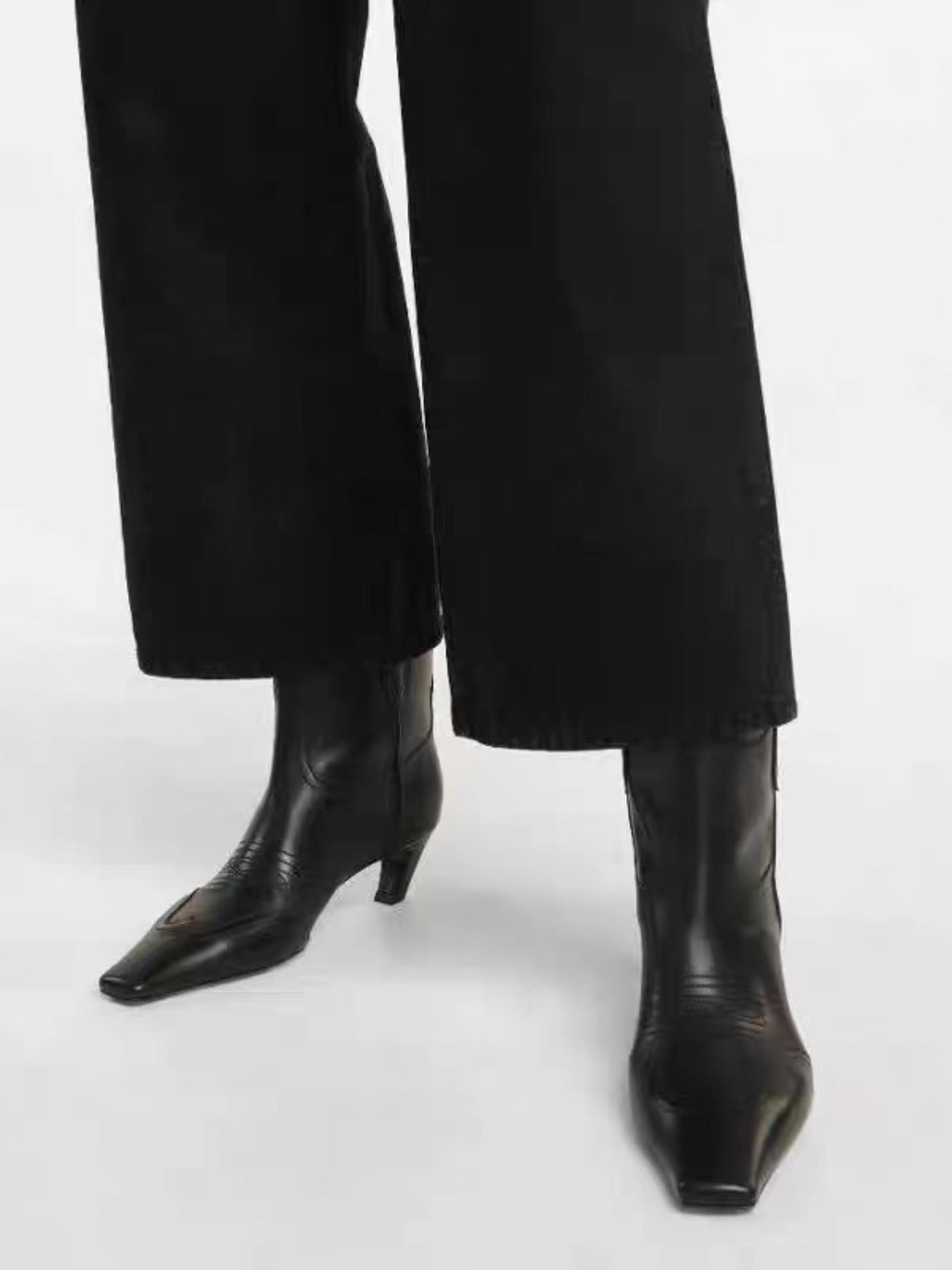 Bolted Boots & Black Cowgirl Boots – Kitten Heel Western Boots