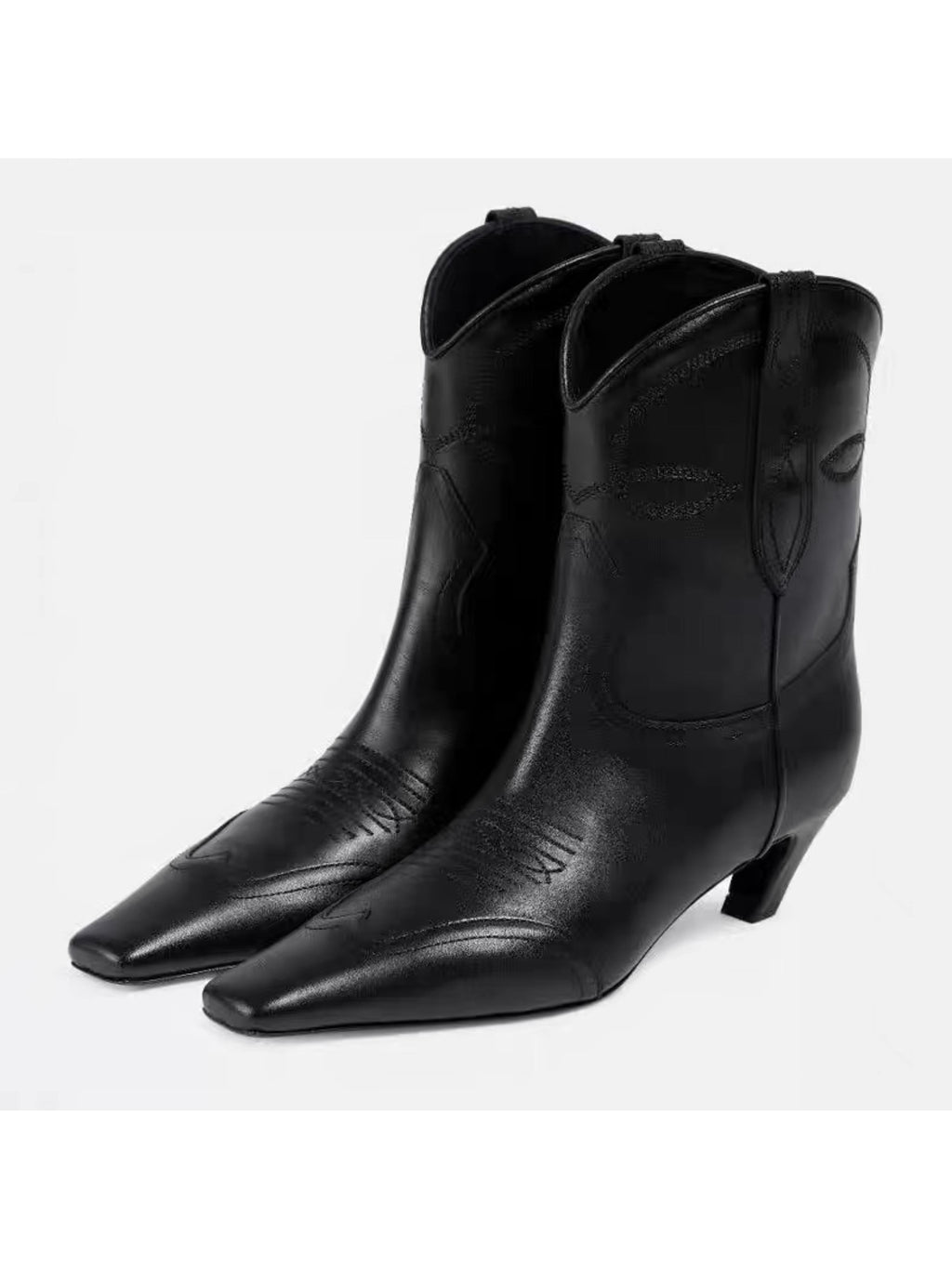 Bolted Boots & Black Cowgirl Boots – Kitten Heel Western Boots