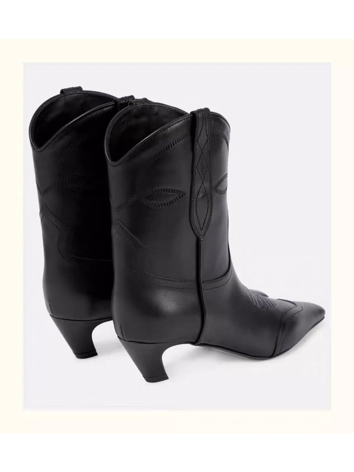 Bolted Boots & Black Cowgirl Boots – Kitten Heel Western Boots