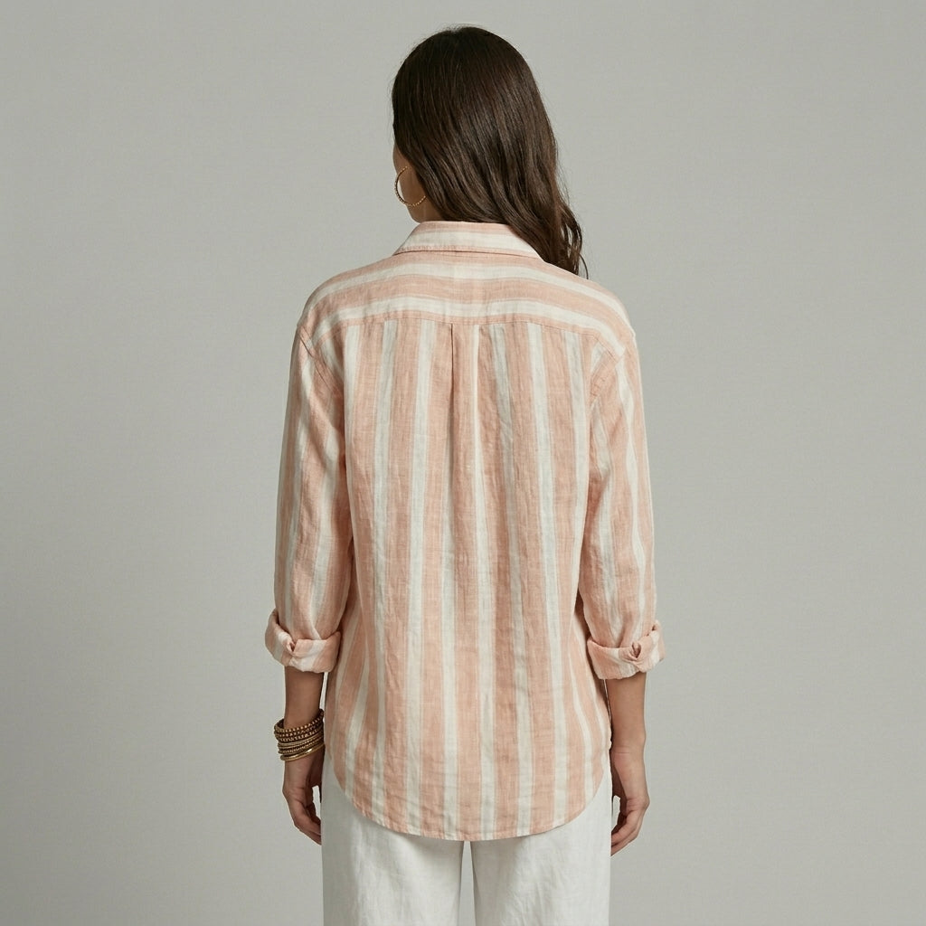 Aria Striped Button-Down Shirt