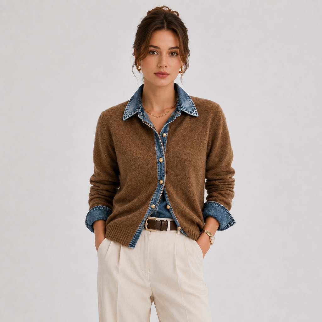 Women's Classic Button-Front Denim Jacket – Casual Everyday Outerwear