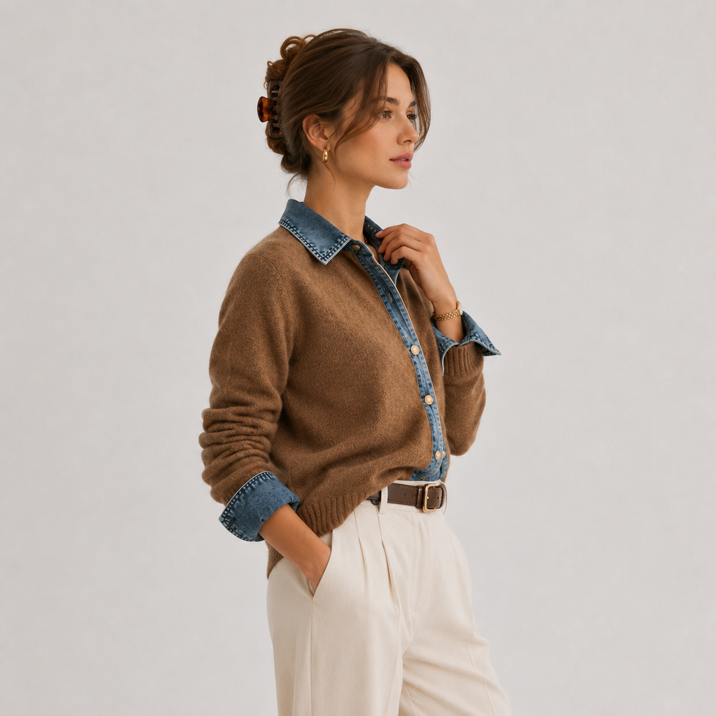 Women's Classic Button-Front Denim Jacket – Casual Everyday Outerwear