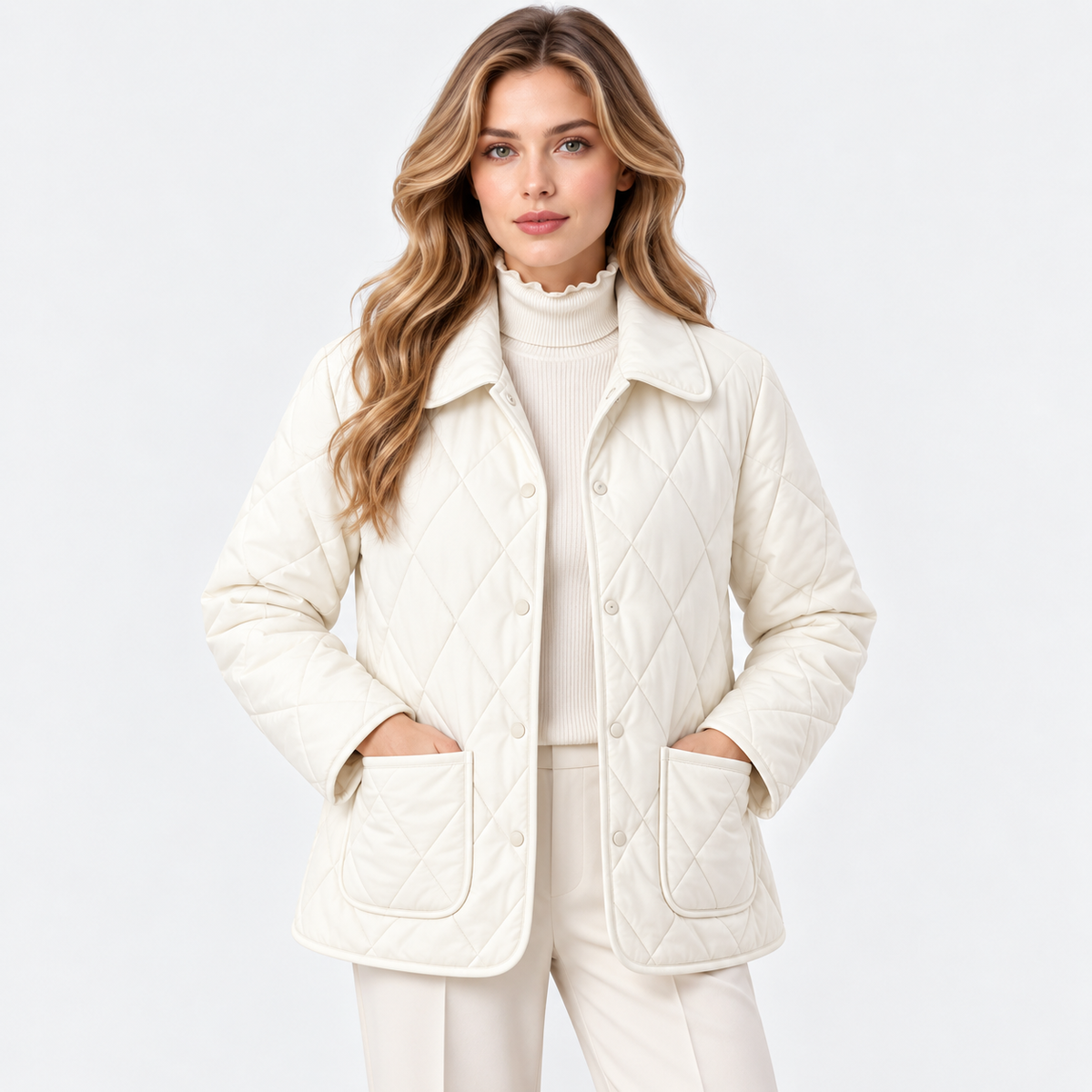 Women's Lightweight Quilted Button-Front Slim-Fit Vest