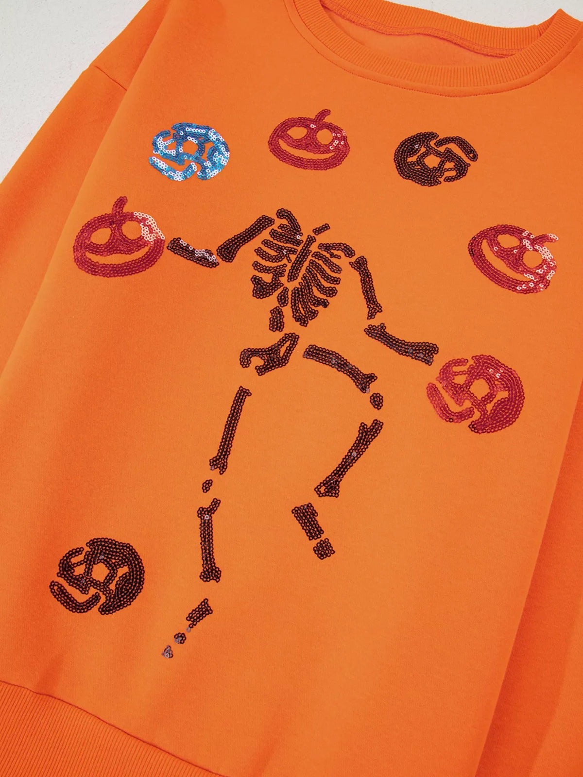Women's Dancing Critters Sequin Halloween Crewneck Sweatshirt
