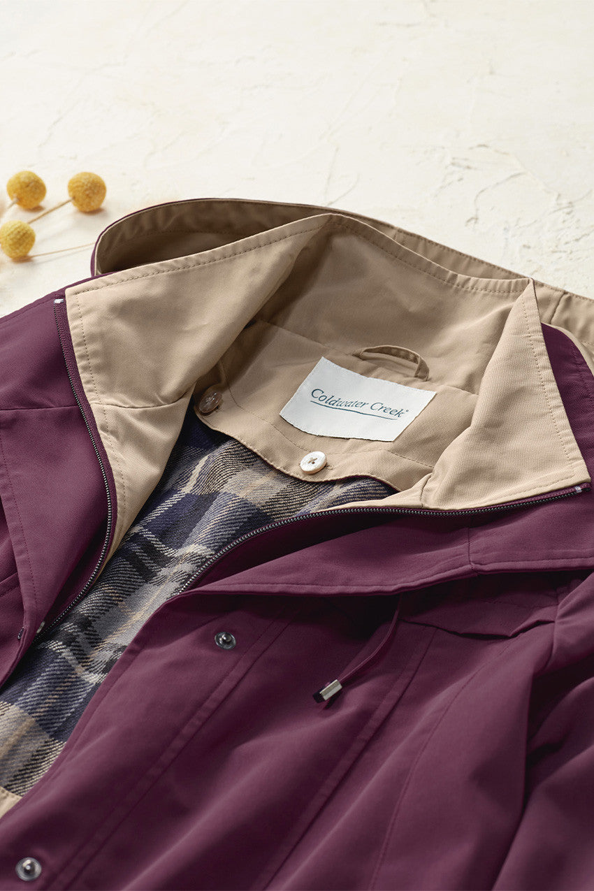 Classic All-Season Midweight Water-Repellent Jacket for Women