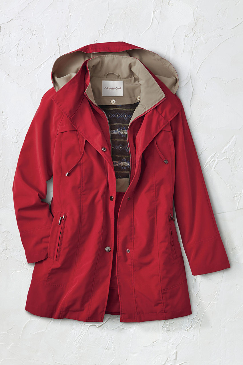 Classic All-Season Midweight Water-Repellent Jacket for Women