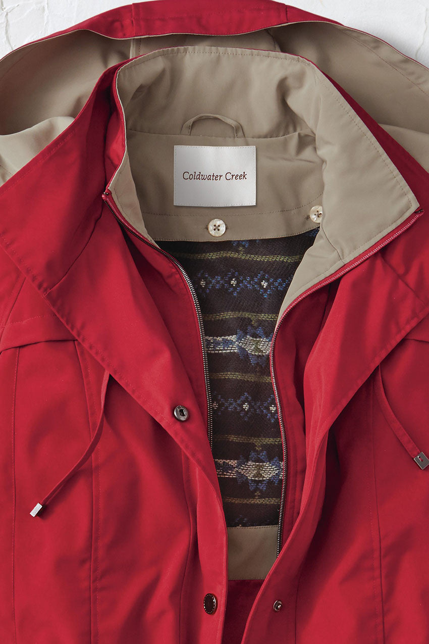 Classic All-Season Midweight Water-Repellent Jacket for Women