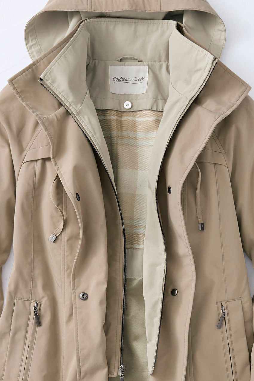 Classic All-Season Midweight Water-Repellent Jacket for Women