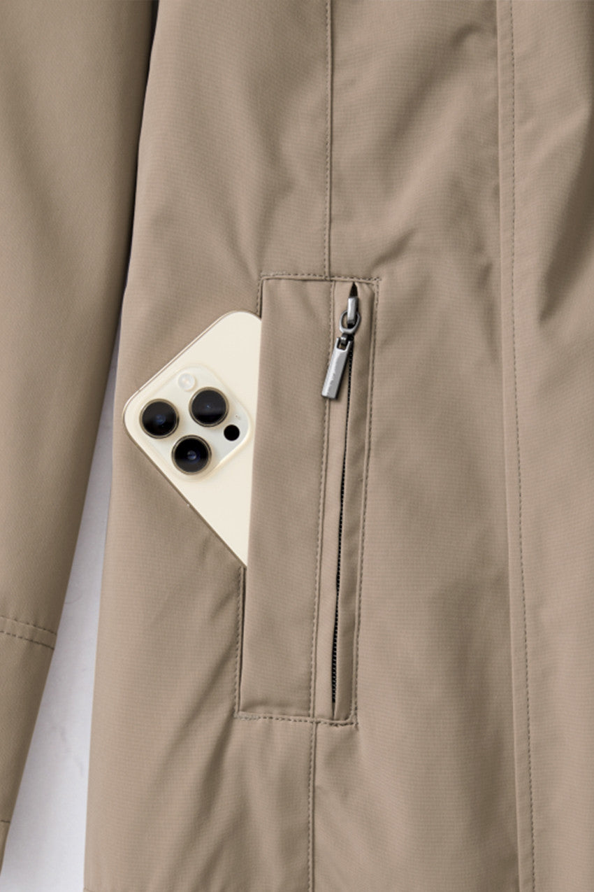 Classic All-Season Midweight Water-Repellent Jacket for Women