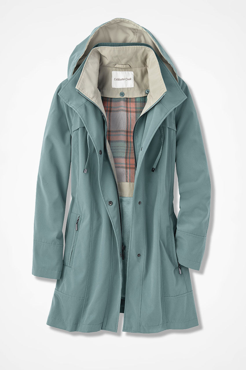 Classic All-Season Midweight Water-Repellent Jacket for Women