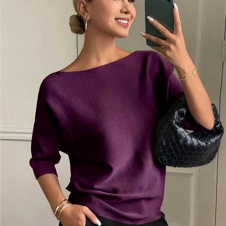 Romy | Soft Boat Neck Knit