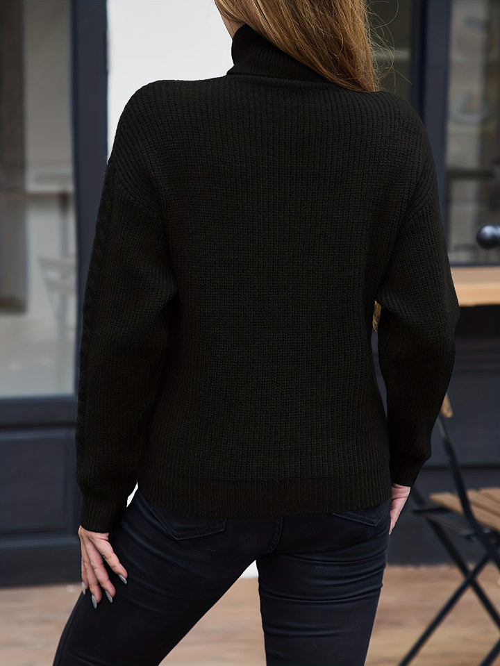 Élise | Soft Cable Turtleneck
