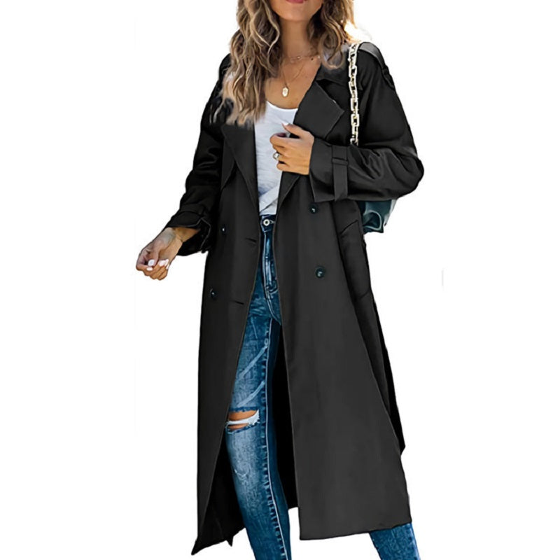 Women's Long Classic Trench Coat | Stylish Fall & Spring Outerwear