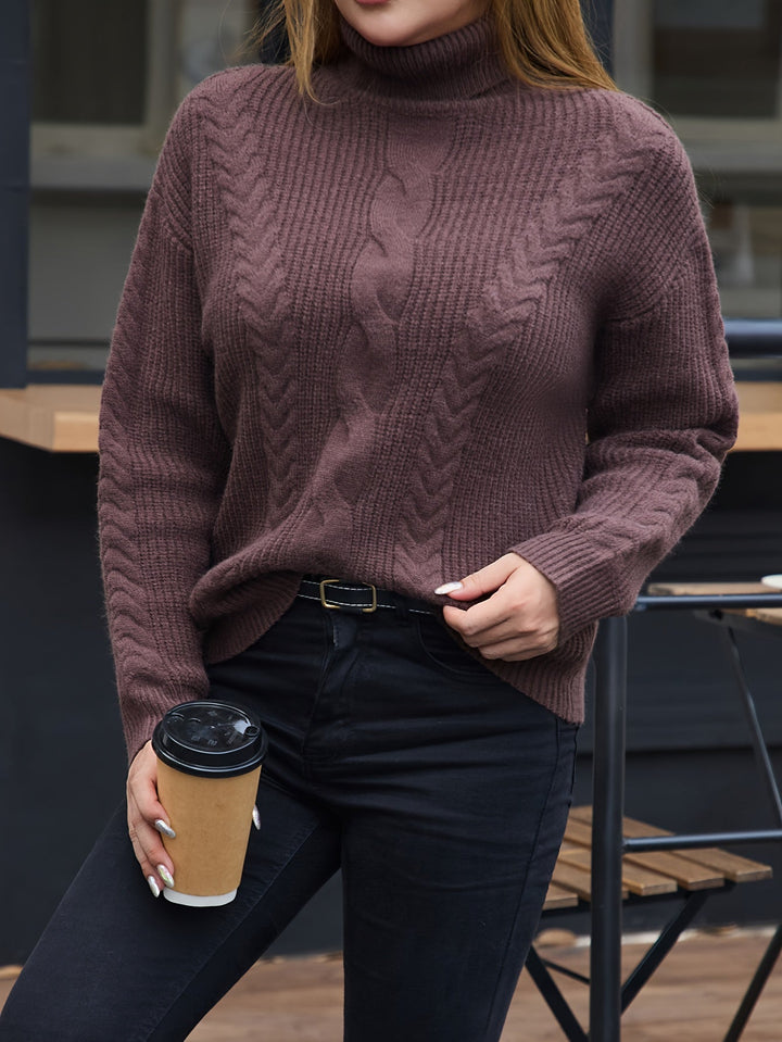 Élise | Soft Cable Turtleneck