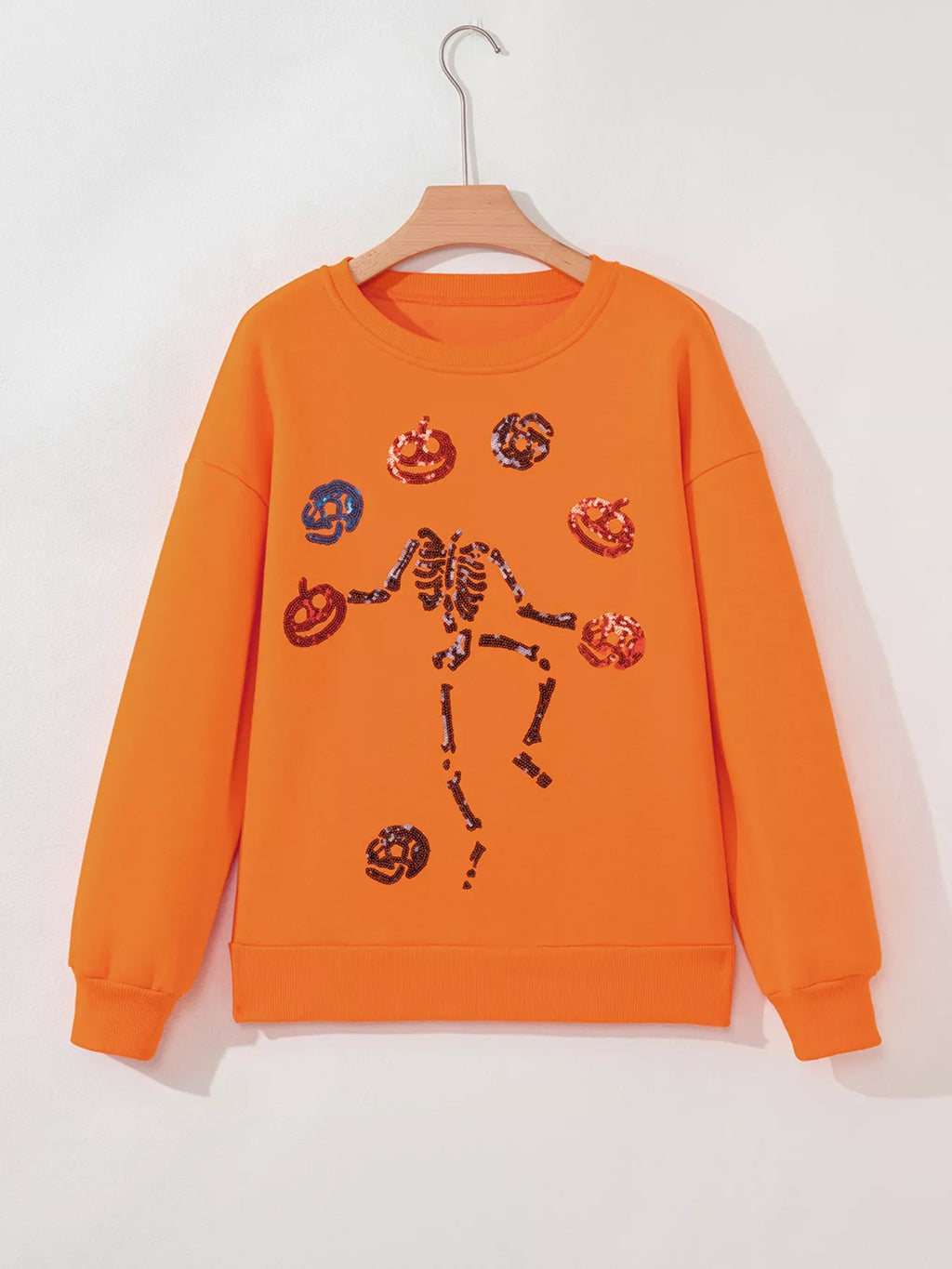Women's Dancing Critters Sequin Halloween Crewneck Sweatshirt