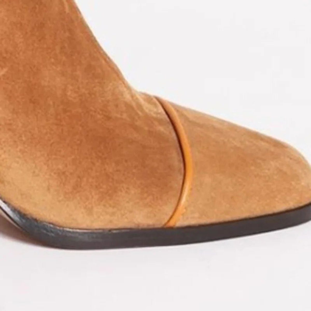 Diane| Women's Suede Block Heel Ankle Boots with Leopard Print Toe