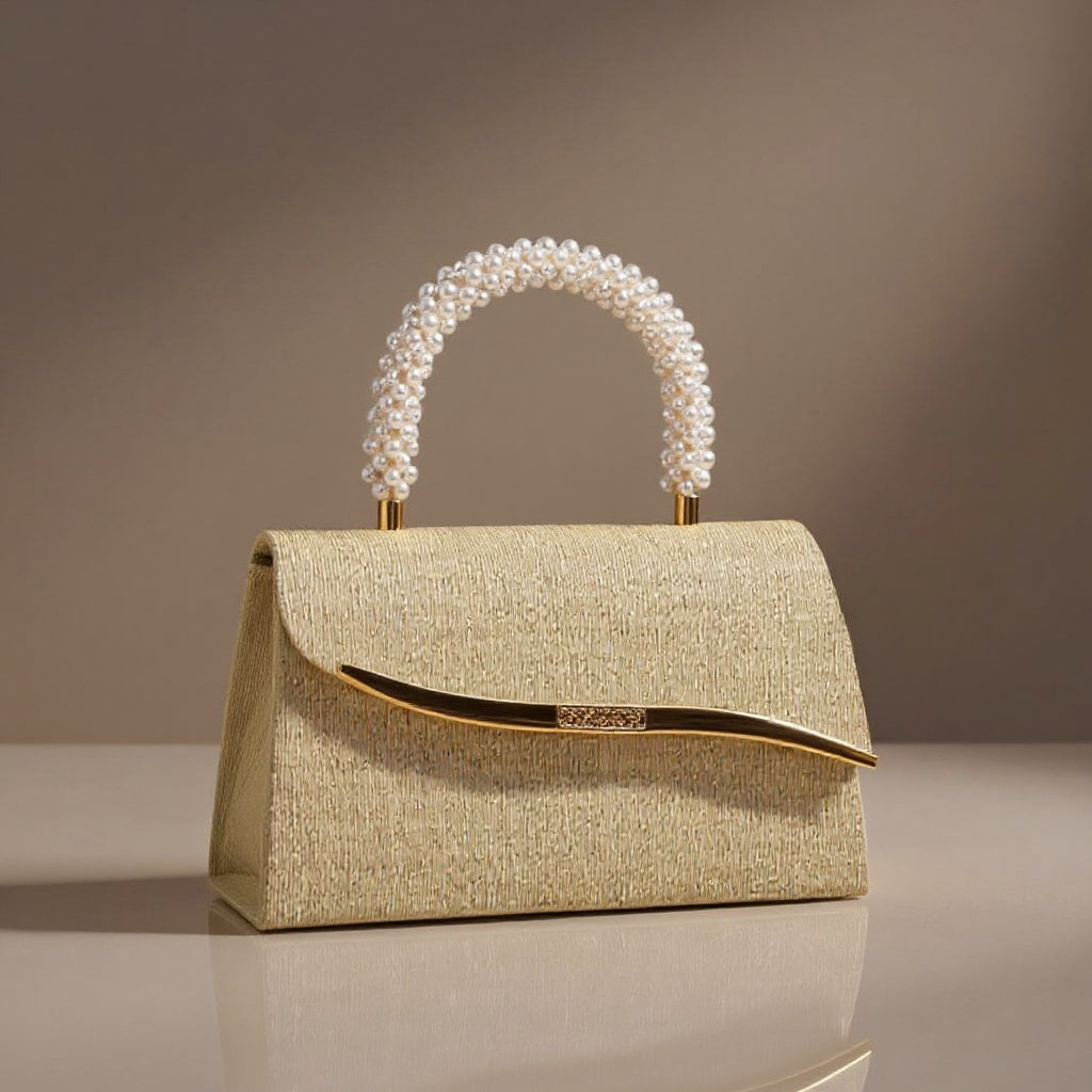 Ava Sequin Pearl Clutch