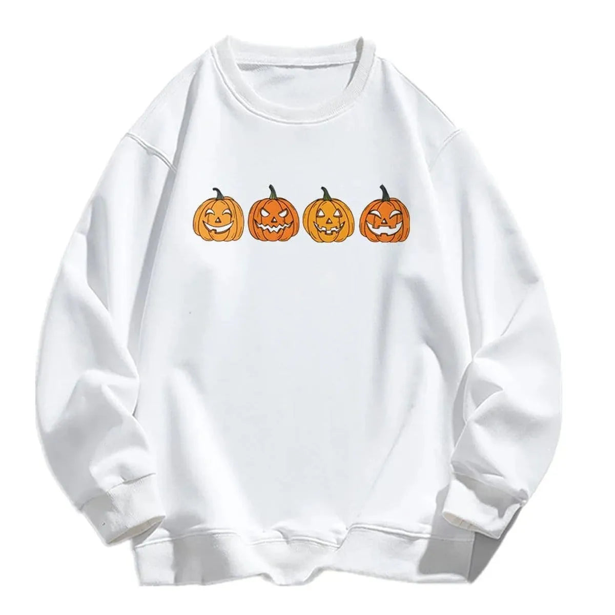 Women's Halloween Graphic Crewneck Sweatshirt & Jack-o-Lantern Pullover