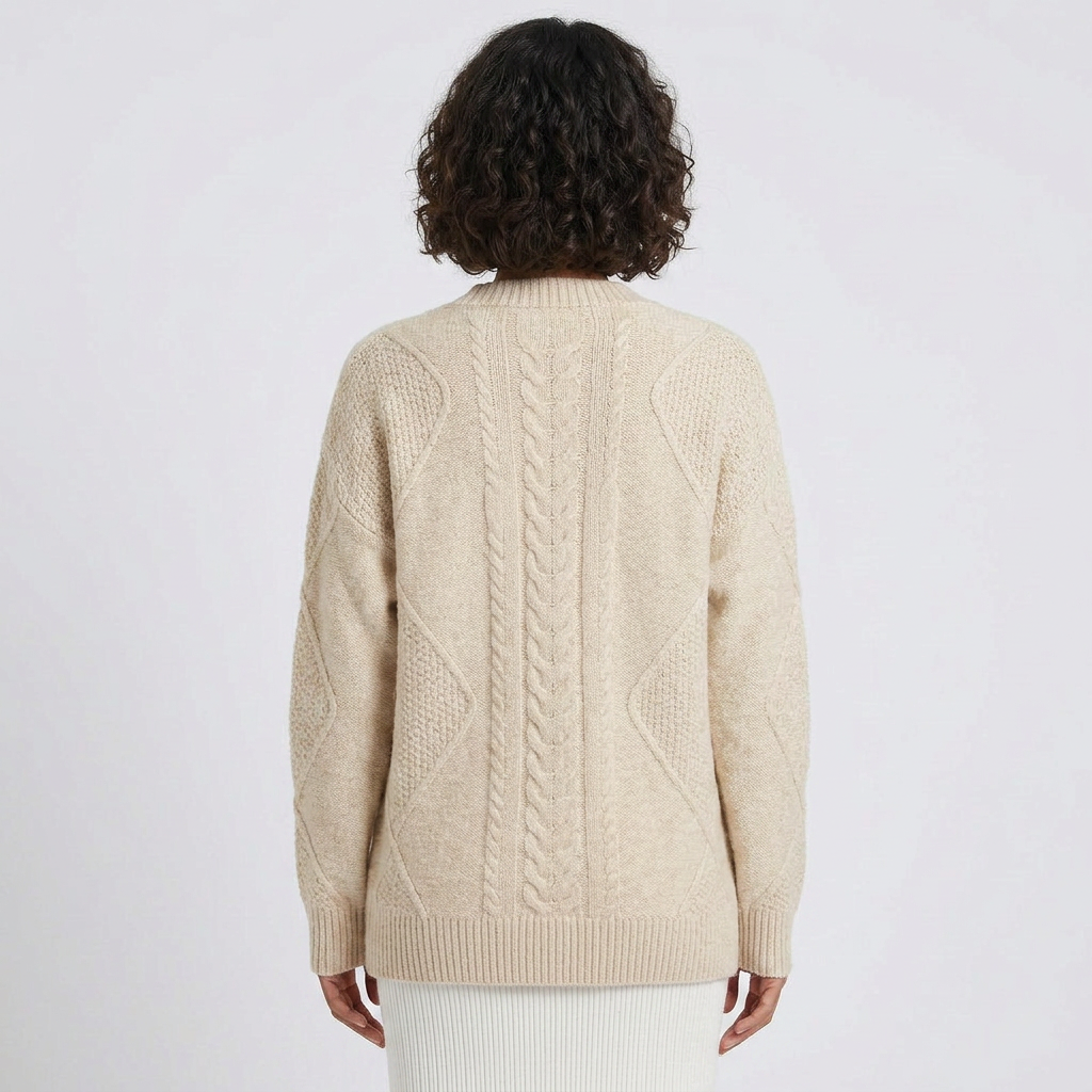 Women Cardigan & Sweater Cardigan – Cable Knit Long Sleeve Open Front Cardigan