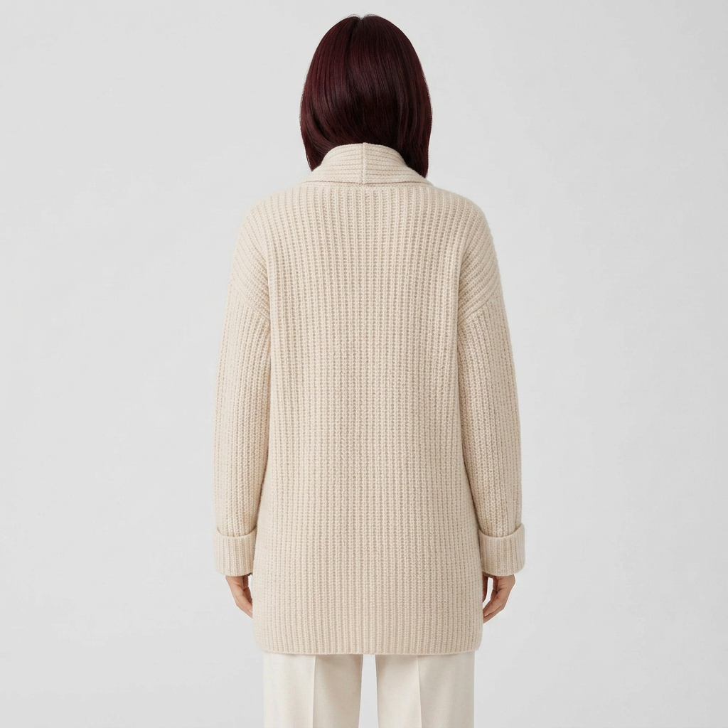 Women Cardigan & Sweater Cardigan – Open Knit Long Sleeve Loose White Cardigan