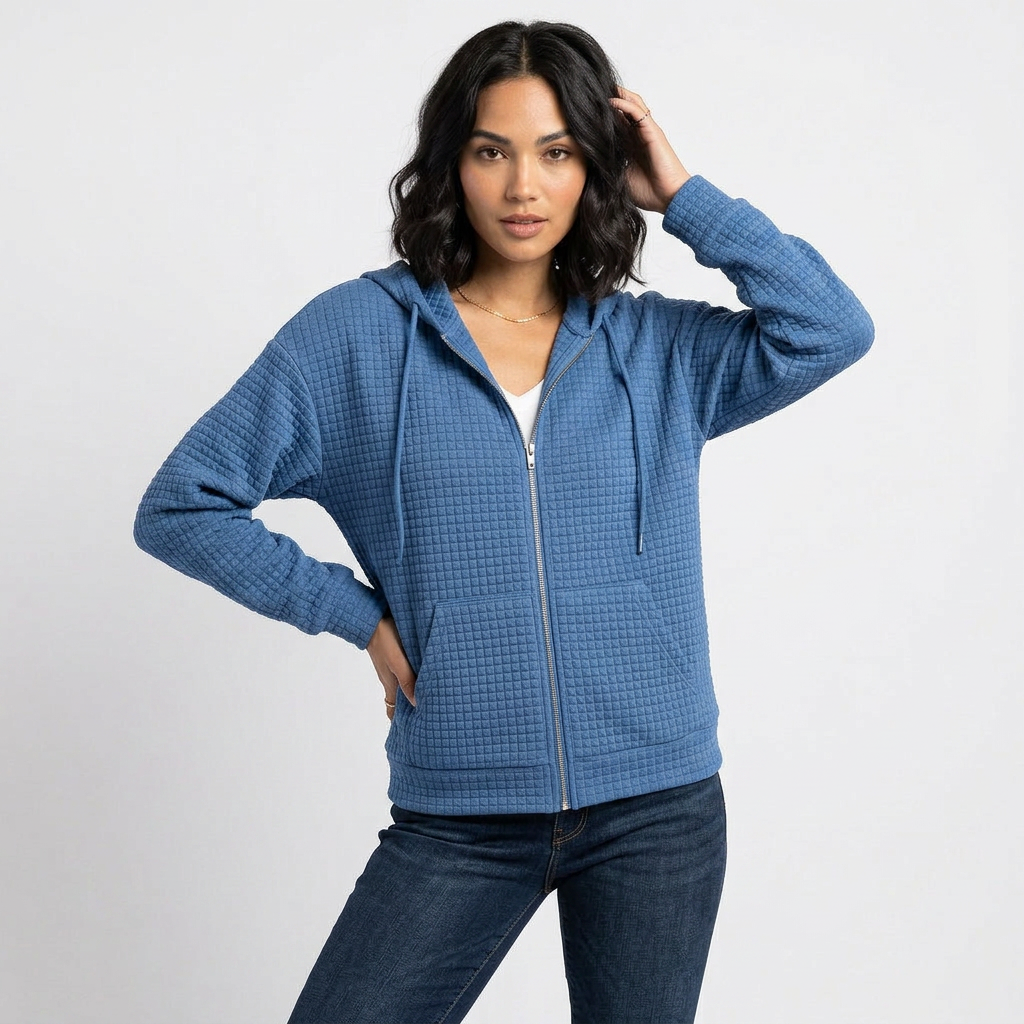 Open Front Long Sleeve Knitted Cardigan