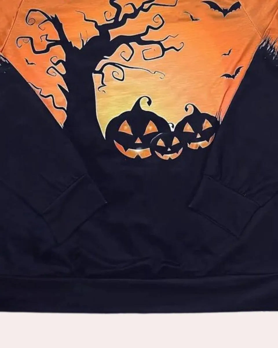 Women's Plus-Size Inclusive Halloween Crewneck Sweatshirt & Graphic Pullover