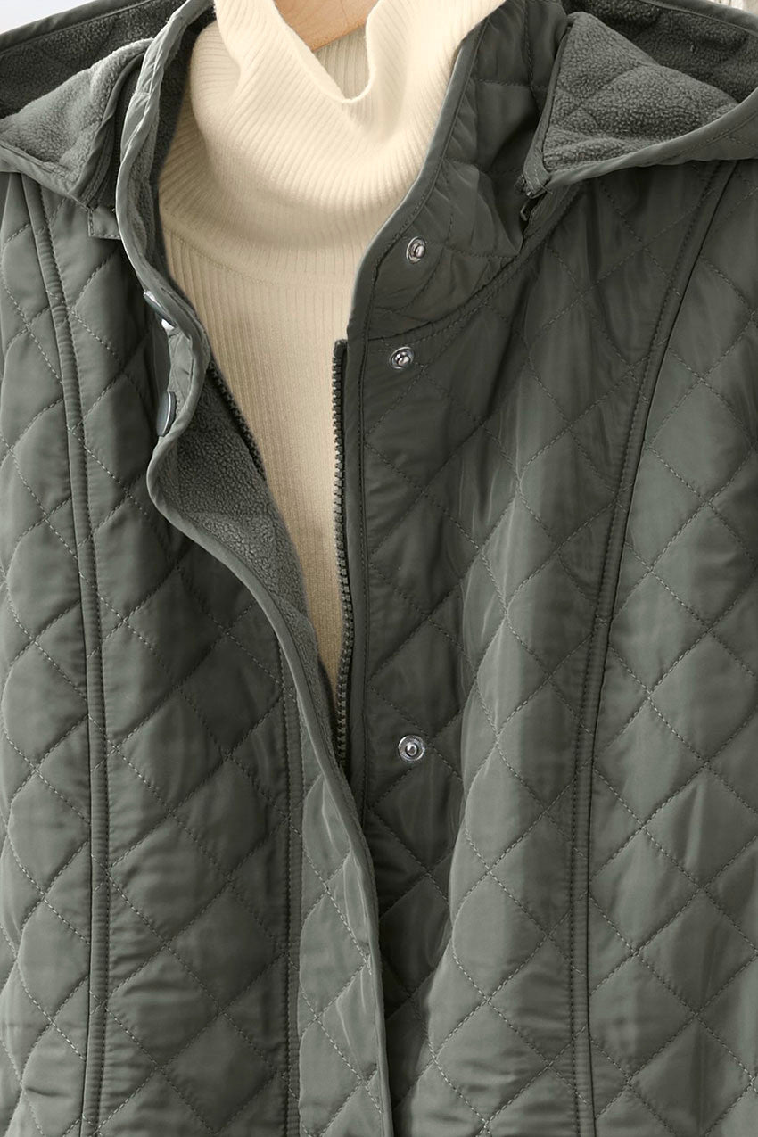 Quilted Hooded Winter Car Coat for Women
