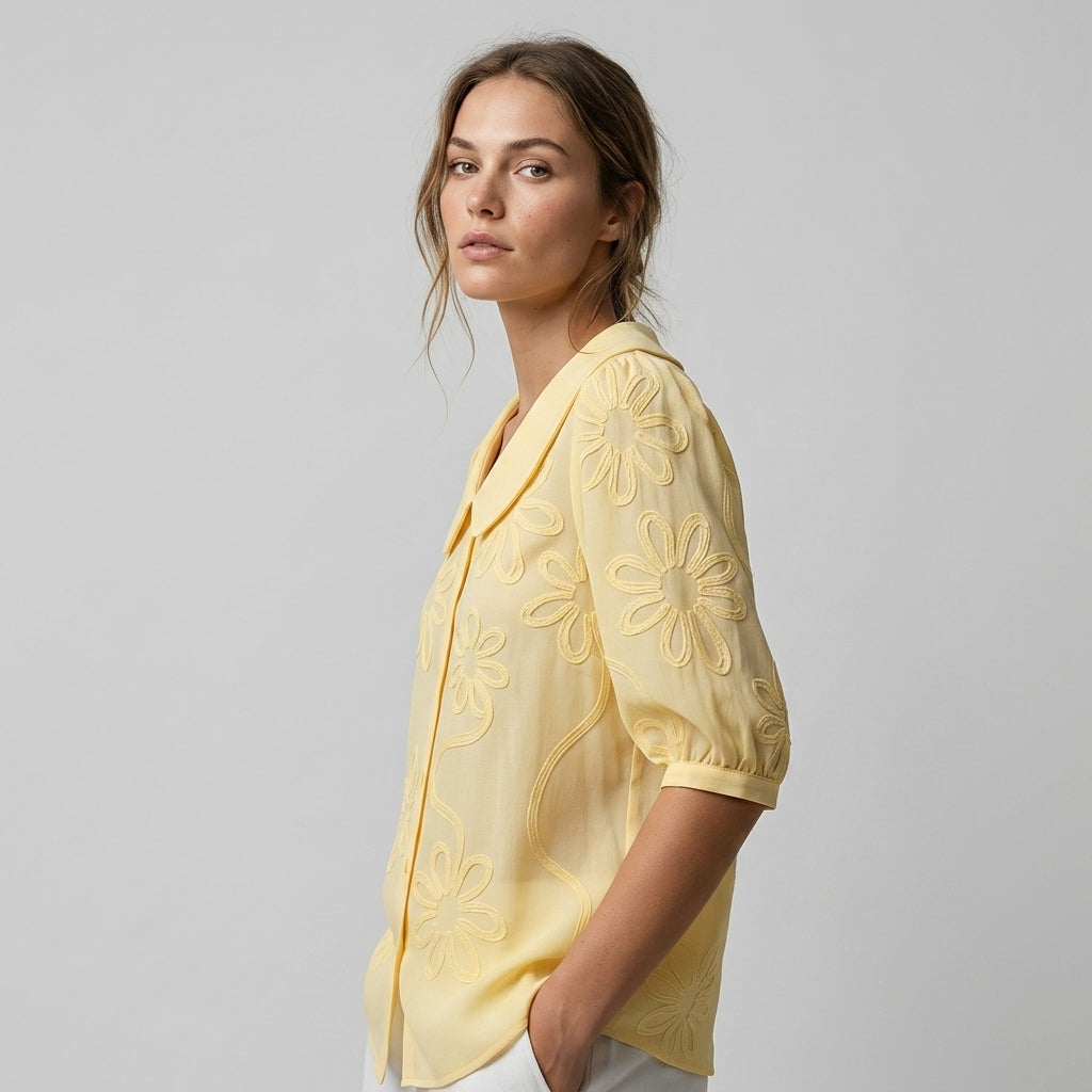Elena Floral Embroidered Blouse